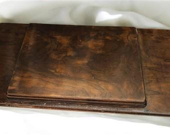 Singer houten tafelblad, onderstel voor trapnaaimachine, kastonderdeel vintage M,