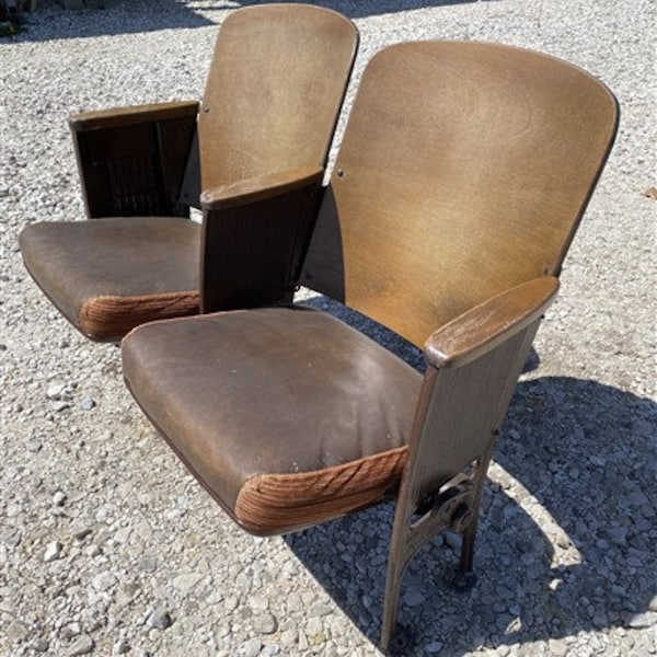 Wooden Theater Chairs Etsy