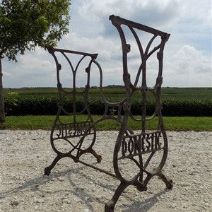 Treadle Sewing Machine, Cast Iron Base, Industrial Age, Domestic PN, Treadle Base, Table Sewing Machine, Table Metal Table Base