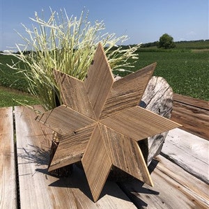 20&quot; Amish Made Wooden Star, Reclaimed Barn Wood Star Rustic Farmhouse Decor, D, Wooden Star, Wall Decor, Amish, Craft, Reclaimed Barn Wood