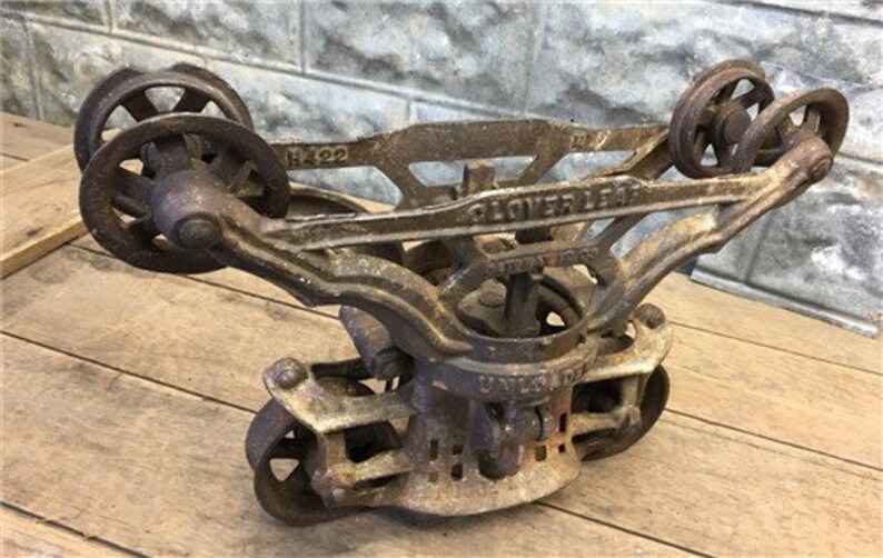 Clover Leaf Unloader Barn Hay Trolley Rustic Farm Country Etsy