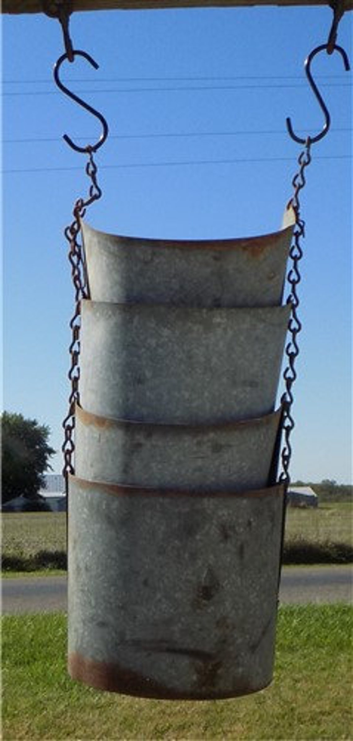 Bucket Flex Spout Galvanized Tin Grain Auger Discharge Spout Etsy