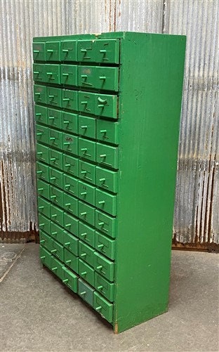 SOLD LARGE 1950S 20-DRAWER FLAT FILE CABINET IN MINT GREEN - Rehab Vintage  Interiors