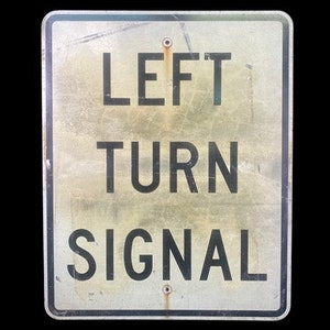 Linkse richtingaanwijzer Vintage Snelweg Verkeersbord, 30x24 Vintage Metalen Verkeersbord B Vintage Reflecterend Verkeersbord, Vintage Straatnaambord