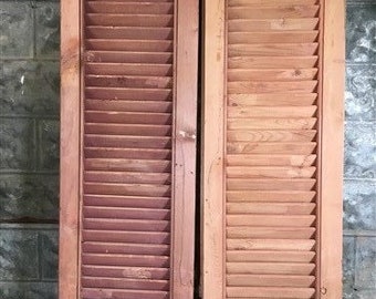 Wood Shutters Lot viktorianisches Fenster Jalousie Plantation Door Mission Vintage A66,