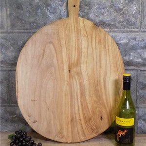 Round Wooden Bread Board, French Cutting Board, Rustic Chopping Board E25 Cheese Charcuterie Board, Dough Board, Wood Cutting Board