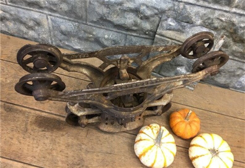 Clover Leaf Unloader Barn Hay Trolley Rustic Farm Country Etsy