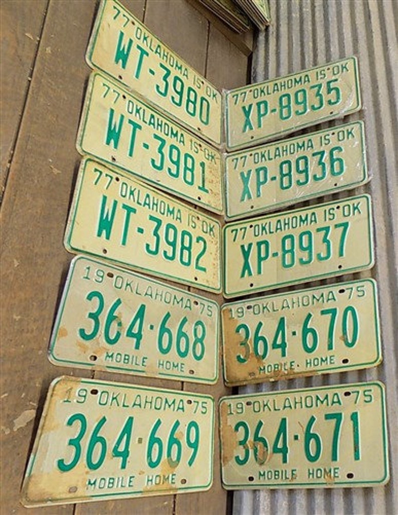 Set of 50 License Plates Lot Vintage Automobile Car Truck Tags Etsy