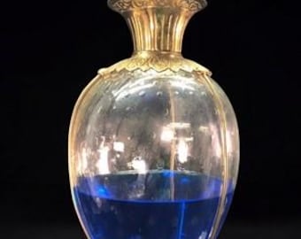 Antique Apothecary Show Globe, Hanging Pharmacy Globe, Etched Dot Glass Jar C