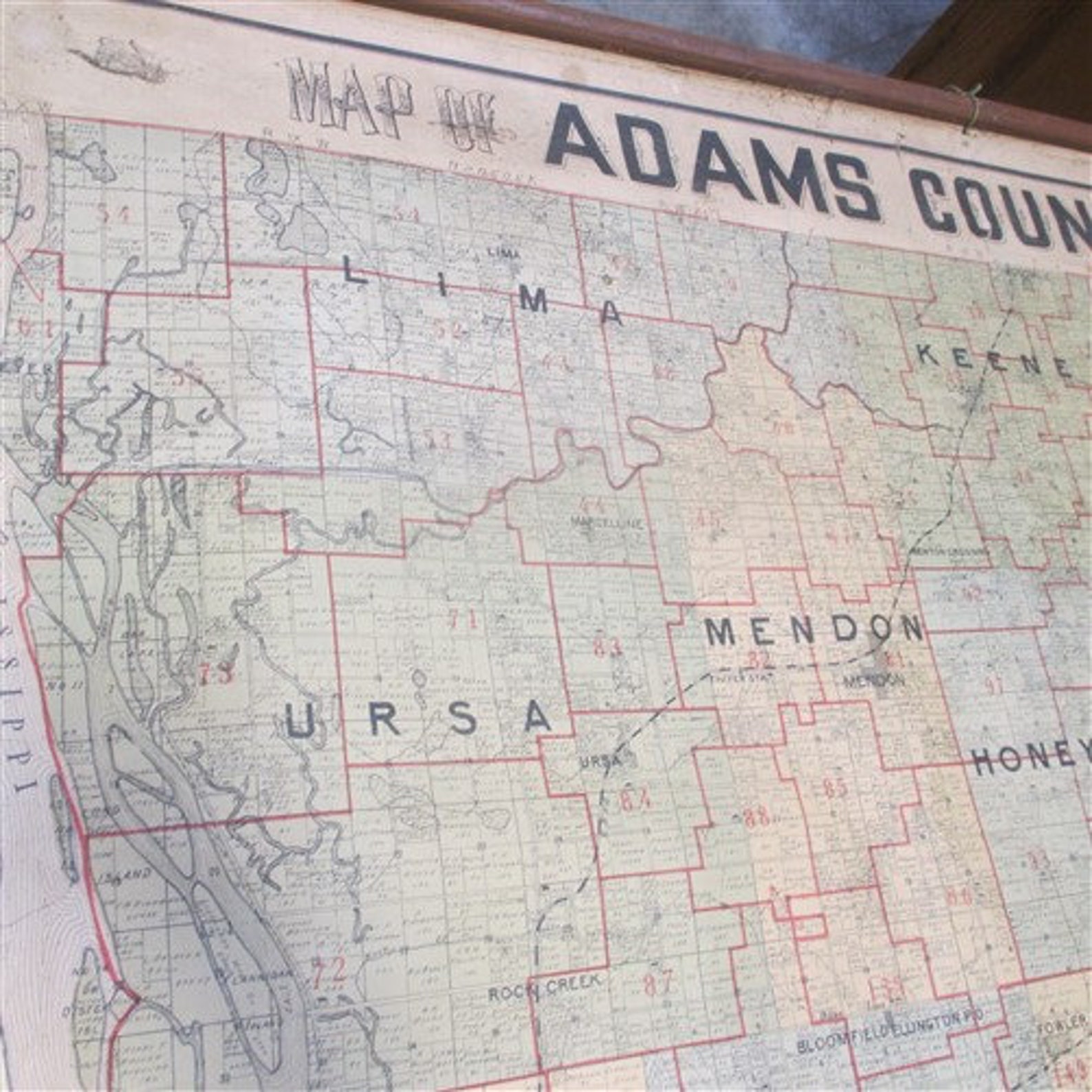 1906 Hardacre Adams County Illinois Plat Map Canvas Historical Etsy