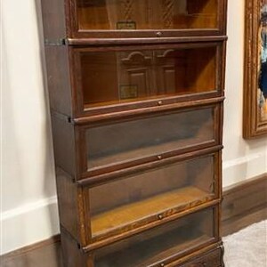 Globe-Wernicke Barrister Bookcase, Vintage Lawyer Cabinet, Stacking Bookcase, A