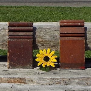 2 Plinth Blocks, Door Trim Molding Architectural Salvage, Antique Wood Trim C10 Door Trim Corner Block, Vintage Wood Molding, Skirting Trim