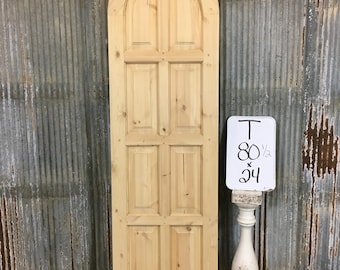 Arched French Single Door (24x80.5) Panel Doors, European Styled Doors T3