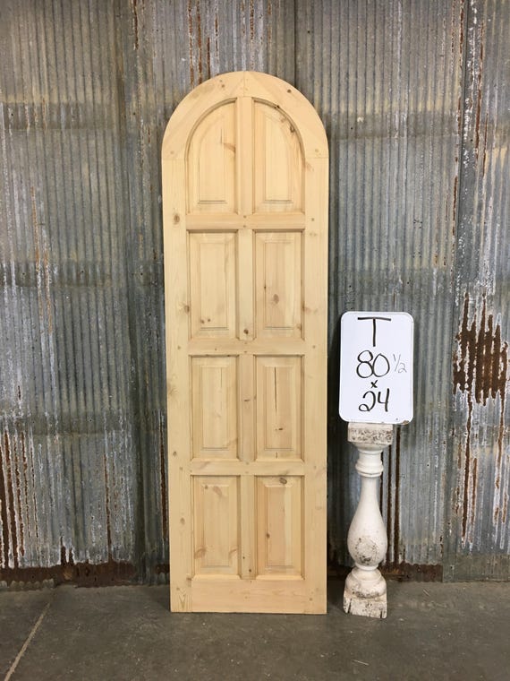 Arched French Single Door (24x80.5) Panel Doors, European Styled