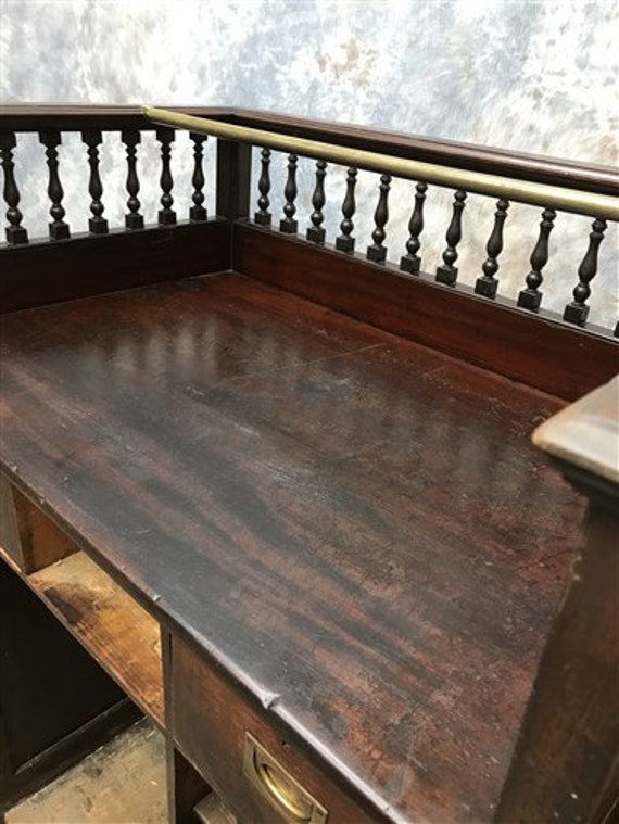 Walnut Clerk S Desk Antique Standing Desk Writing Study Etsy