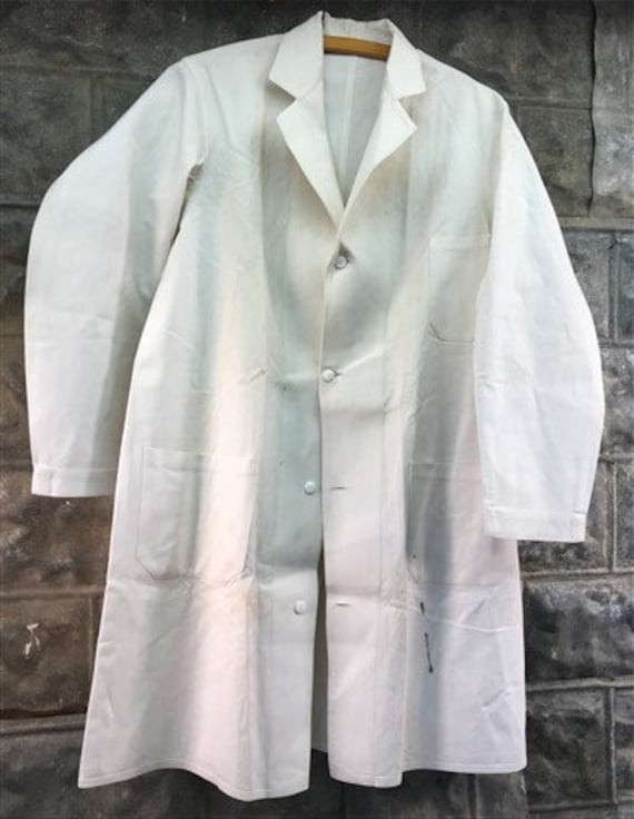 Vintage 1940s White Nurse Uniform Dress Jacket, WW