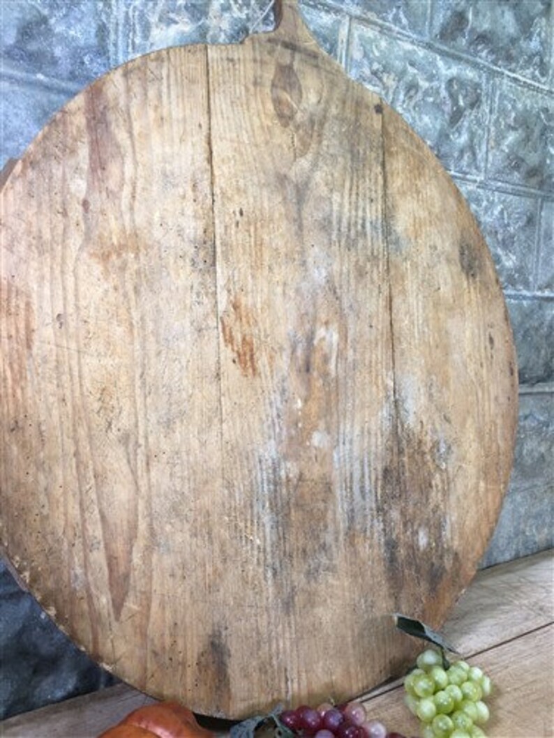 Xlarge Vintage Round French Bread Board Wood Cutting Board Etsy