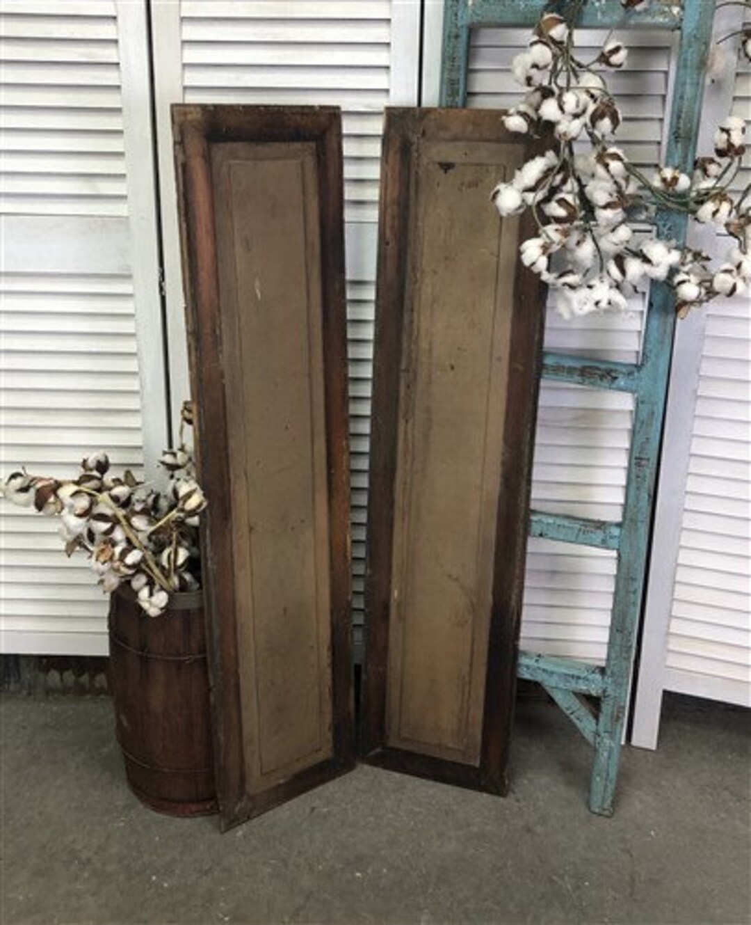 2 Wooden Door Panels, Cupboard Furniture Architectural Salvage, Arts ...