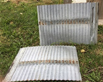 2 Sheets Tin, Vintage Sink Backsplash, Architecture Salvage, Ceiling Tin a