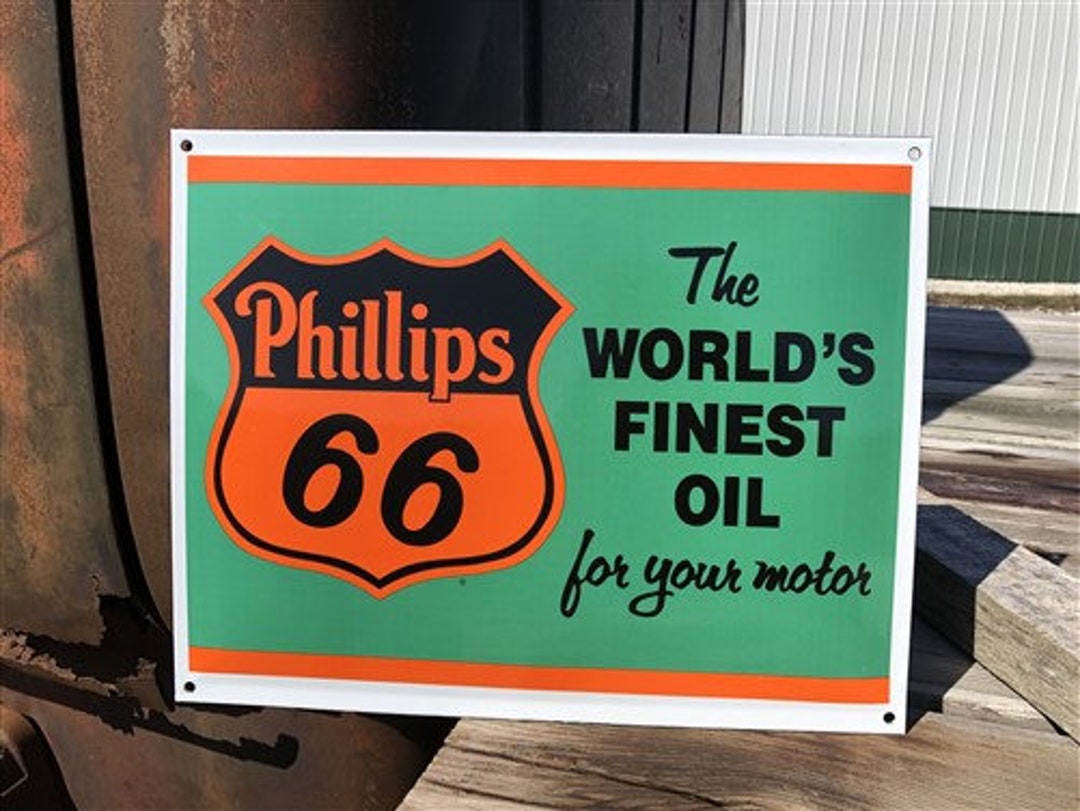 Buy Phillips 66 Motor Oil Sign, Metal Porcelain Advertising Sign