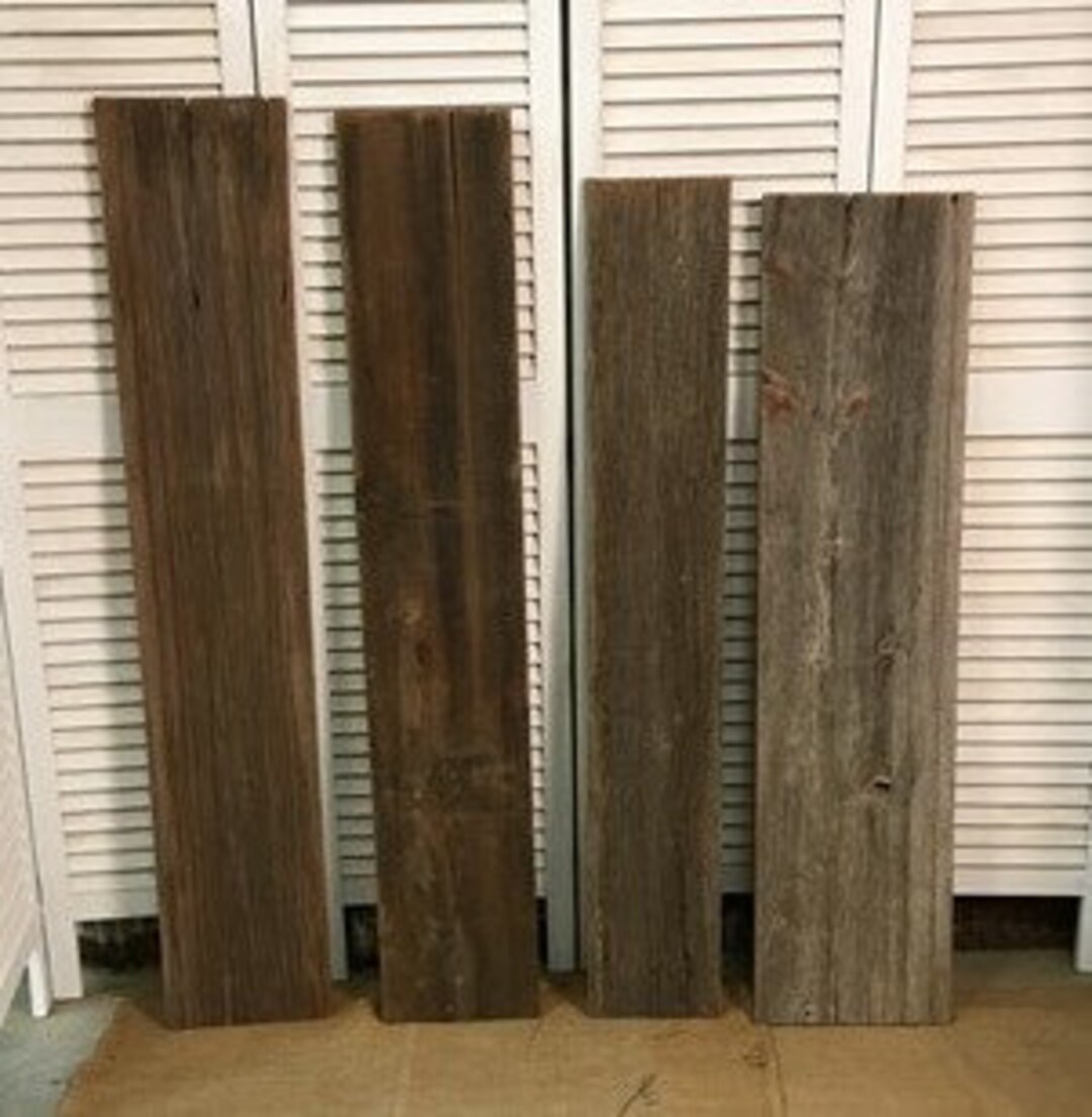 4 tablones recuperados de madera de granero, tableros de revestimiento de  pared, paneles de pared de estante flotante de madera A29, pared de acento  de madera recuperada, decoración de granja - Etsy México, image size:1080x1105
