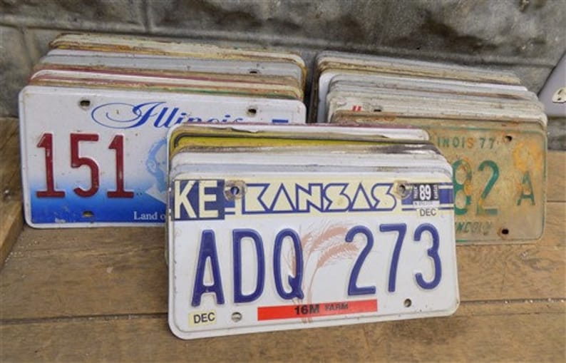 Set of 50 License Plates Lot Vintage Automobile Car Truck Tags - Etsy