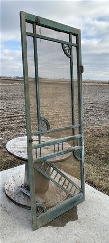 Green Screen Porch Door, (34x84) Vintage Wood Screen Door, Exterior, Farmhouse H, Screen Store Door, Nautical Trim, Vintage Farmhouse