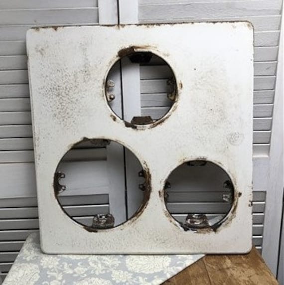 3 Hotpoint Automatic Stove Parts, Black White Porcelain 3 Hotpoint Automatic Stove Parts, Black White Porcelain