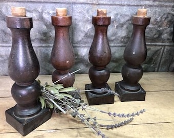 Baluster Spindles, Church Altar Railing Wood Table Legs, Architectural Salvage C