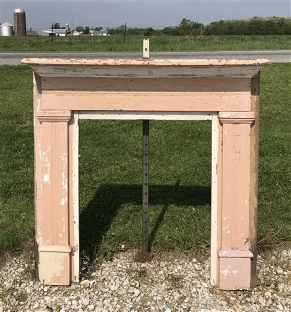 Wood Fireplace Mantel Architectural Salvage Victorian Rustic Etsy