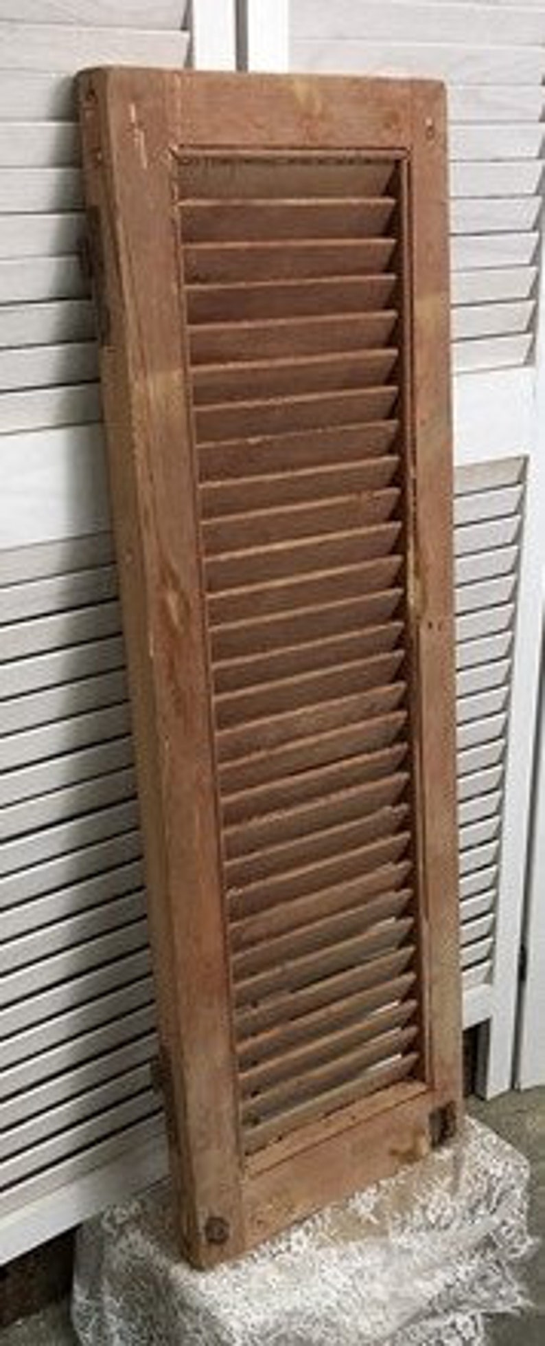Wood Shutter Victorian Window Louver Plantation Door Mission Etsy