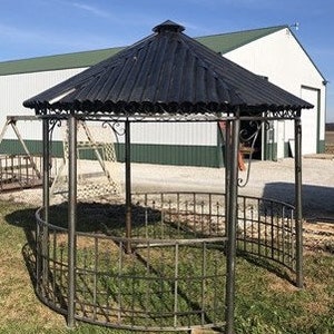 Metal Roof Gazebo, Backyard Gazebo, Metal Pergola, Outdoor Patio, Garden Arbor M, Outdoor Gazebo Iron Gazebo, Garden Decor Wedding Decor