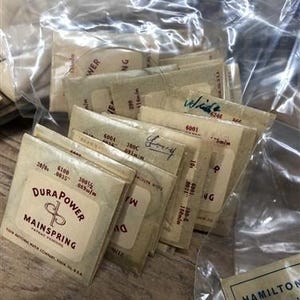 Watch Mainsprings Lot, NOS Watch Component Movement Parts, Replacement Parts image 7