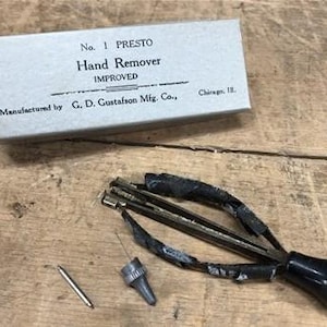Presto No 1 Hand Remover, Vintage Gustafson Watchmakers Tool, Original Box
