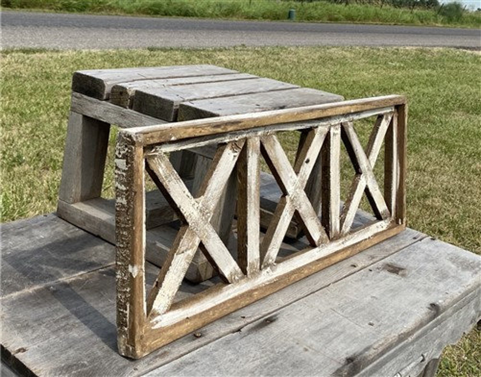 White 3X Transom Window Frame, Wooden Decorative Panel, Architectural ...