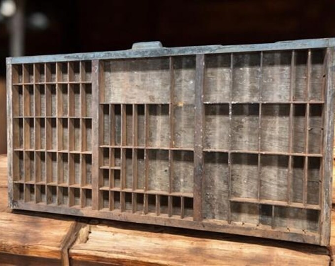 Printer Drawer Wood Block Typeset Tray, Letterpress Thimble Shell ...