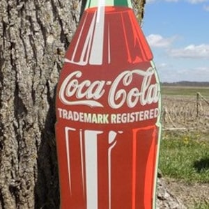 Coca Cola Trademark Registered Sign, Porcelain Metal Sign, Advertising Sign Coca Cola Sign, Porcelain Metal Sign, Soda Pop Advertising Sign