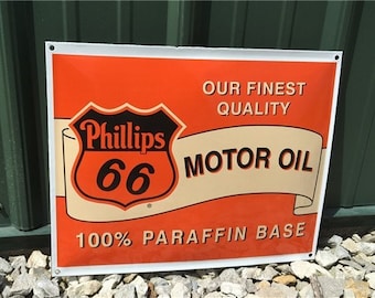 Phillips 66 Trop-Artic ビンテージ看板 Vintage 1960's Phillips 66 Trop Artic Motor Oil Company Die Cut