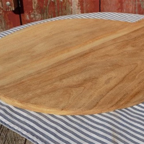 Round Wooden Bread Board, French Cutting Board, Rustic Chopping Board D95,Cheese Charcuterie Board, Dough shops Board, Wood Cutting Board