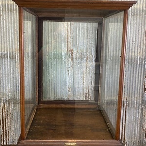 Wood Framed Glass Vintage Showcase, Country General Store, Countertop Display, S, Store Display Cabinet, Wood Display Case, Glass Display Ca