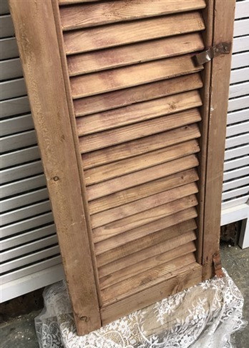 Wood Shutter Victorian Window Louver Plantation Door Mission Etsy