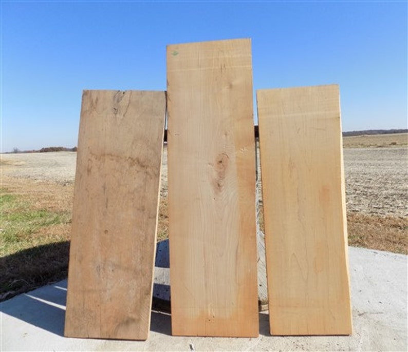 3 Raw Boards Natural Unfinished Sawn Wood Lumber Rustic Wood Etsy