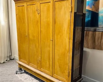 Storage Cabinet with Base, Vintage Kitchen Pantry, Cupboard, Utility Cabinet, A