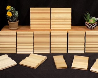 Sample Size Wood Baseboard Crown Molding, Art Craft Supply Wood Trim,