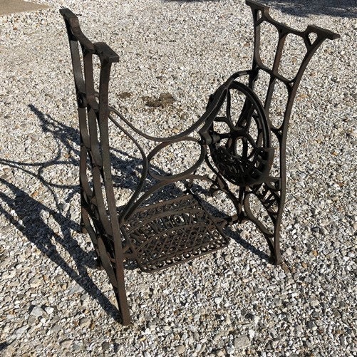 Treadle Sewing Machine, Cast Iron Base, Industrial Age Singer
