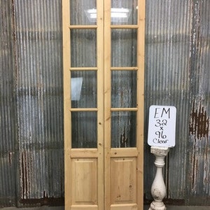 French Double Door (32x96) 4 Pane Glass European Styled Door EM7