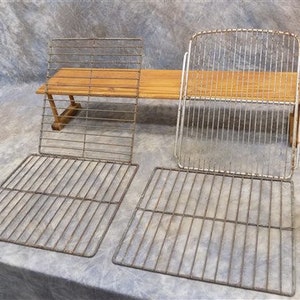 4 Metal Grates Replacement Gas Grill Charbroil Fire Retro Refrigerator Vintage