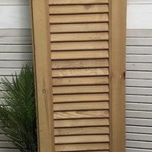 Wood Shutter Victorian Window Louver Plantation Door Mission Vintage A59 Wood Shutter, Vintage Shutter, Architectural Salvage