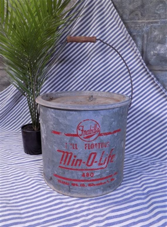 Buy Frabills Min-o-life Floating Minnow Bucket Model 480, Vintage Galvanized  Bucket,vintage Frabills, Vintage Fishing, Minnow Bucket, Advertisin Online  in India 