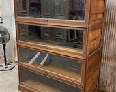 Barrister Bookcase, Vintage Lawyer Cabinet, Stacking Bookcase Display Showcase B, Office Furniture, Storage Case, Organization